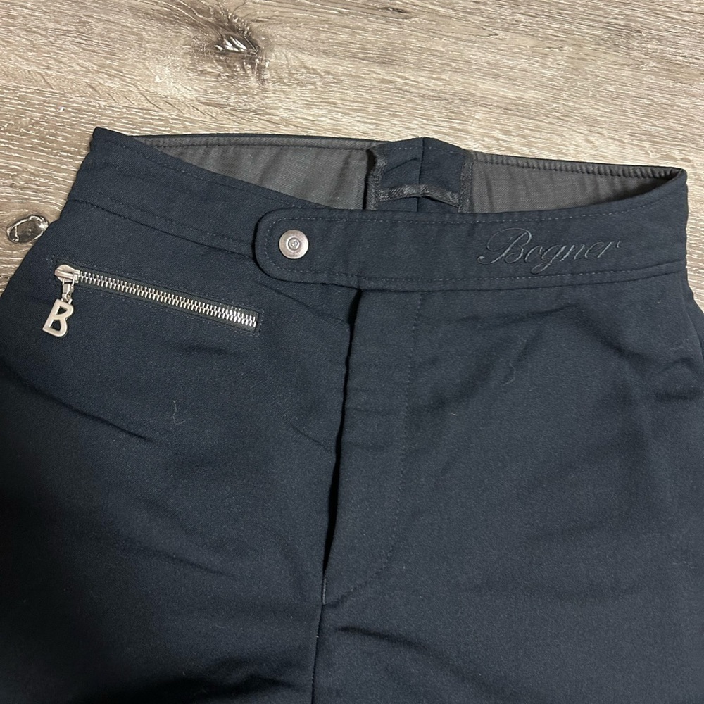 Bogner Ski Pants Black Wool Blend Size 10 Vintage Made in USA - Picture 6 of 16